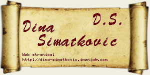 Dina Simatković vizit kartica